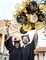 Graduation Balloons, Congrats Grad Balloons 12 Inch Black and Gold Balloon Class of 2026 Gold Confetti Latex Balloon for College High School Happy Graduation Party Decorations Supplies (18Pcs)